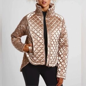 Athleta Women’s Whisper Jacket Metallic-Champange Size L